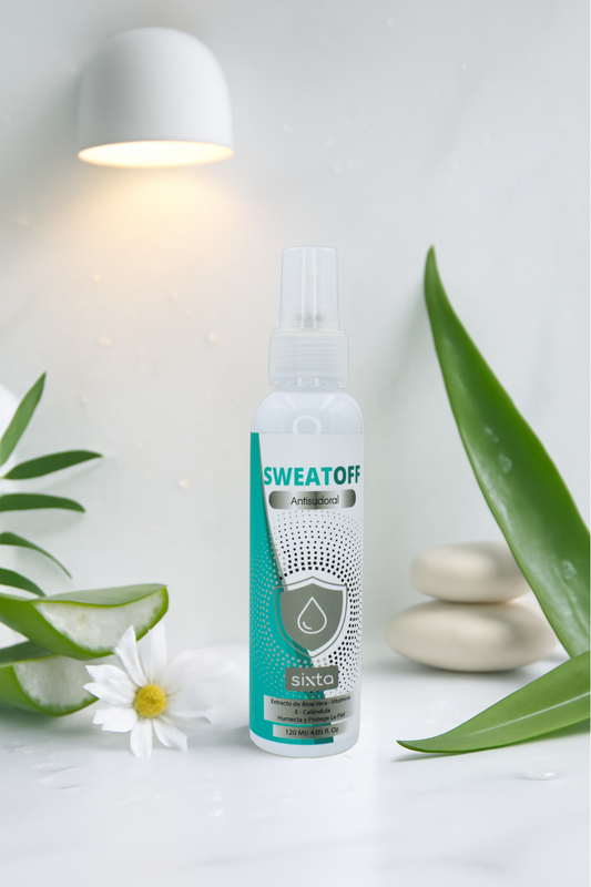 Transforma tu día con SweatOFF: Sudor y mal olor fuera, frescura todo el día.